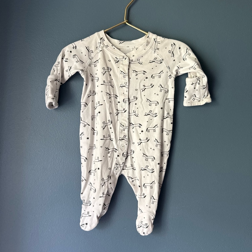 Hanna Andersson Pima cotton unicorn footie